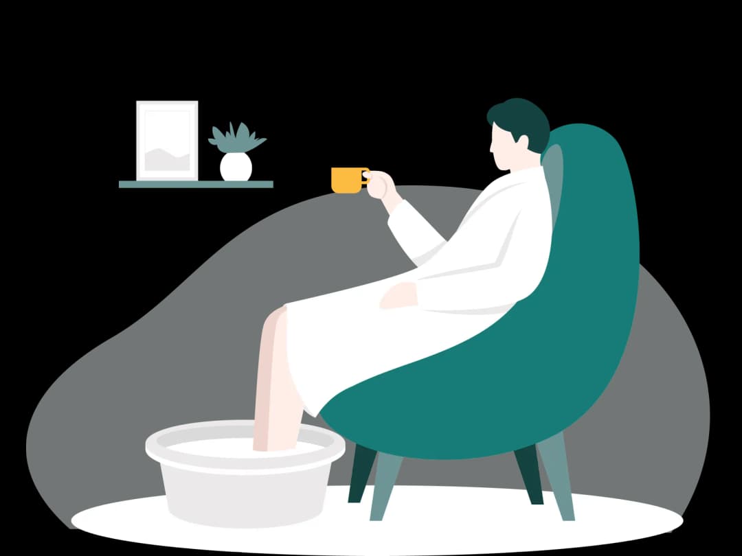 リラックスしている人物のイラスト